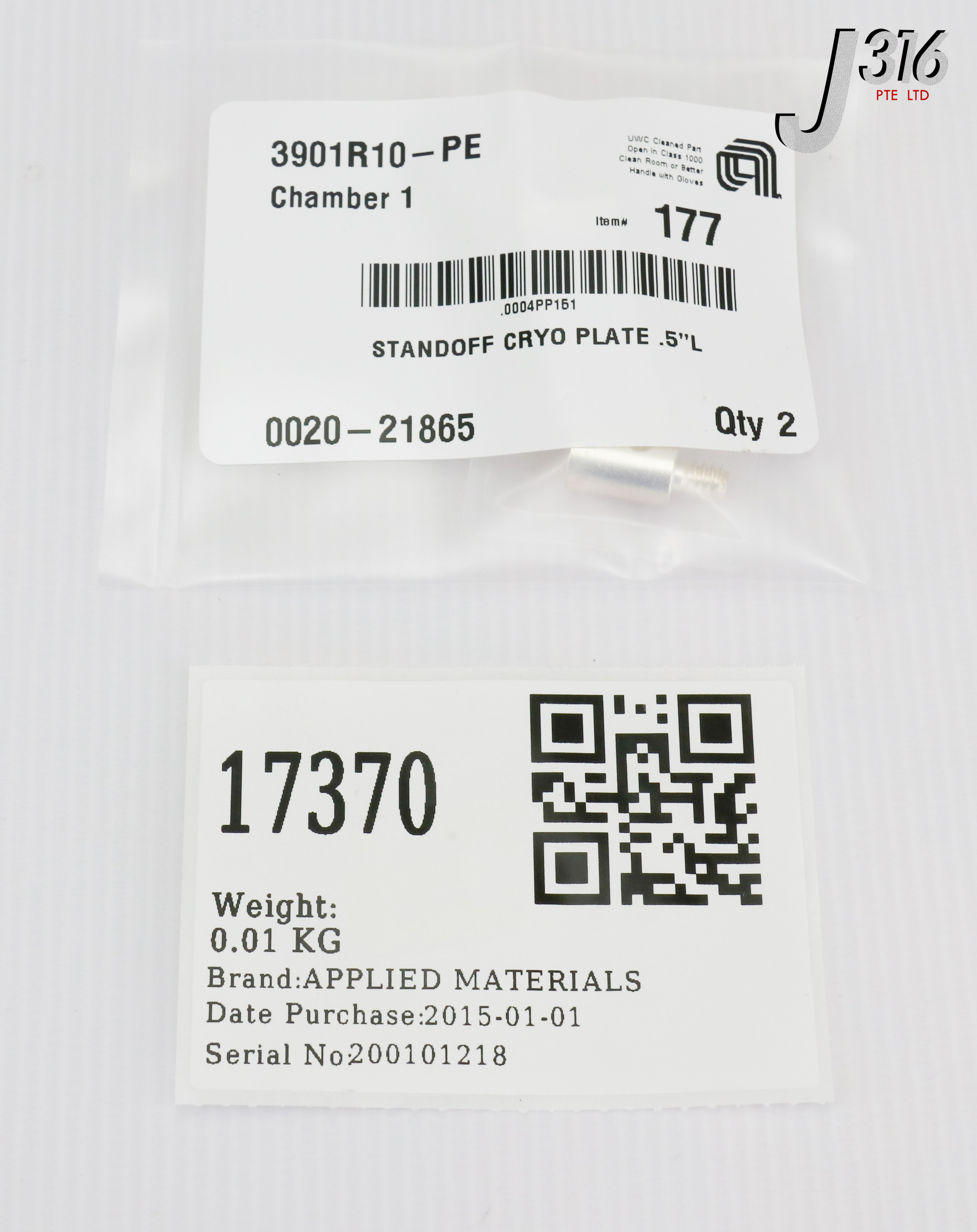 free ＆　easy 17370 APPLIED MATERIALS STANDOFF CRYO PLATE .5